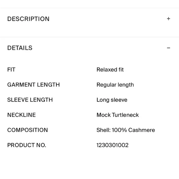 COS Chunky Pure Cashmere Turtleneck Sweater Beige Size Large - Picture 4 of 9